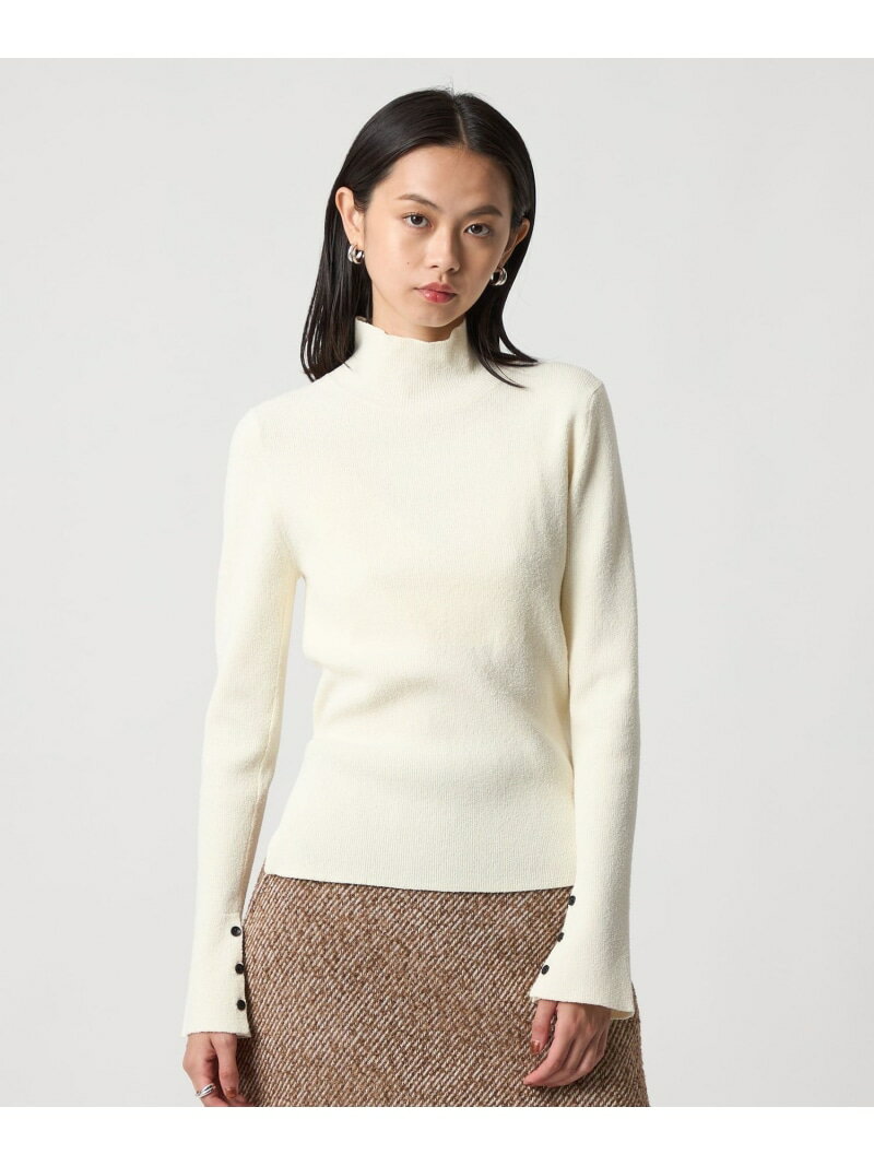 【SALE／10%OFF】＜EMMEL REFINES＞EM HW ソデボタン タートルニット EMMEL REFINES ユナイテッドアローズ グリーンレーベルリラクシング トップス ニット ネイビー ブラック ホワイト【RBA_E】【送料無料】[Rakuten Fashion]