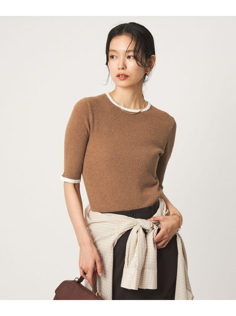 ハイショク リブ ハーフスリーブ プルオーバー ニット UNITED ARROWS green label relaxing ユナイテッドアローズ グリーンレーベルリラクシング トップス ニット ブラウン ホワイト ブラック【送料無料】[Rakuten Fashion] greenlabelrelaxing-10068673 green label relaxing パッケージ画像