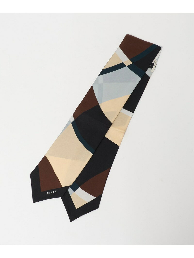 ＜Bleck＞ジオメトリック スカーフ UNITED ARROWS green label relaxing ユナイテッドアローズ グリーンレーベルリラクシング ファッション雑貨 スカーフ・バンダナ ブラック【送料無料】[Rakuten Fashion]