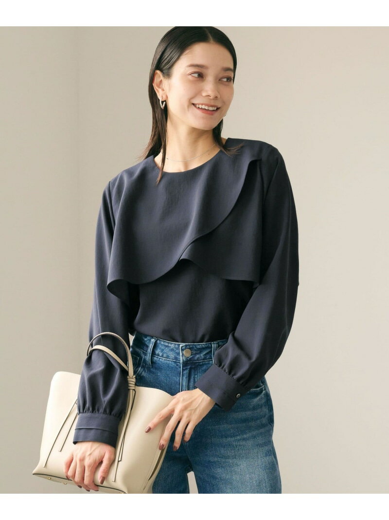 【SALE／10%OFF】ケープ ロングスリーブ ブラウス UNITED ARROWS green label relaxing ユナイテッドア..