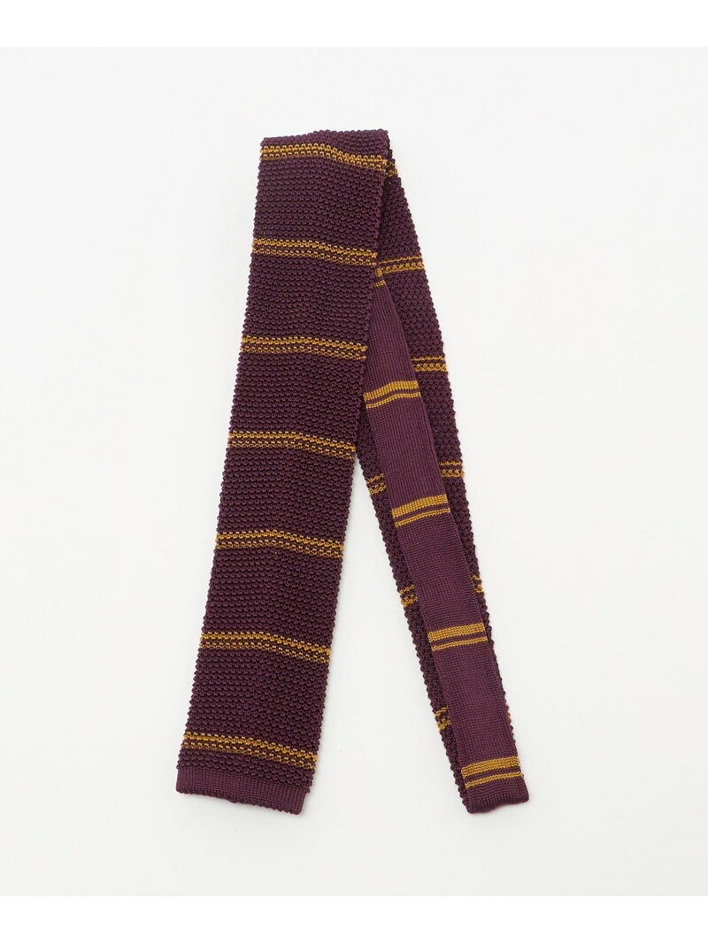 ＜Bleck＞6.5cm ニット ボーダー3 ネクタイ ニットタイ UNITED ARROWS green label relaxing ユナイテッドアローズ グリーンレーベルリラクシング スーツ・フォーマル ネクタイ・蝶ネクタイ ワインレッド【送料無料】[Rakuten Fashion]