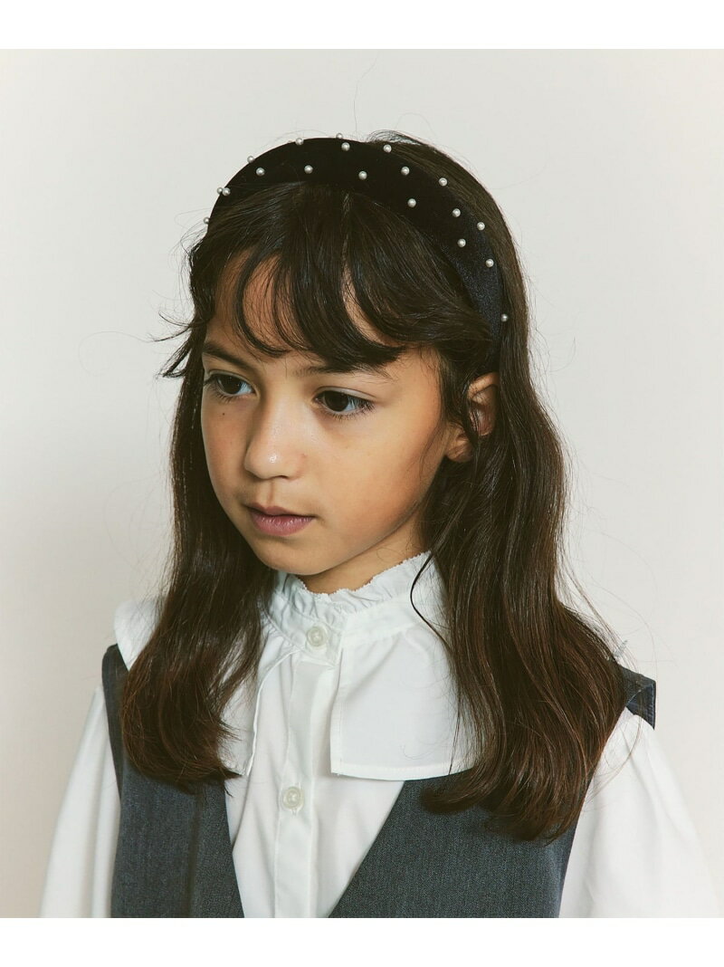 GLR FP カチューシャ / キッズ UNITED ARROWS green label relaxing ユナイテッドアローズ グリーンレーベルリラクシング ヘアアクセサリー カチューシャ・ヘアバンド ブラック[Rakuten Fashion]