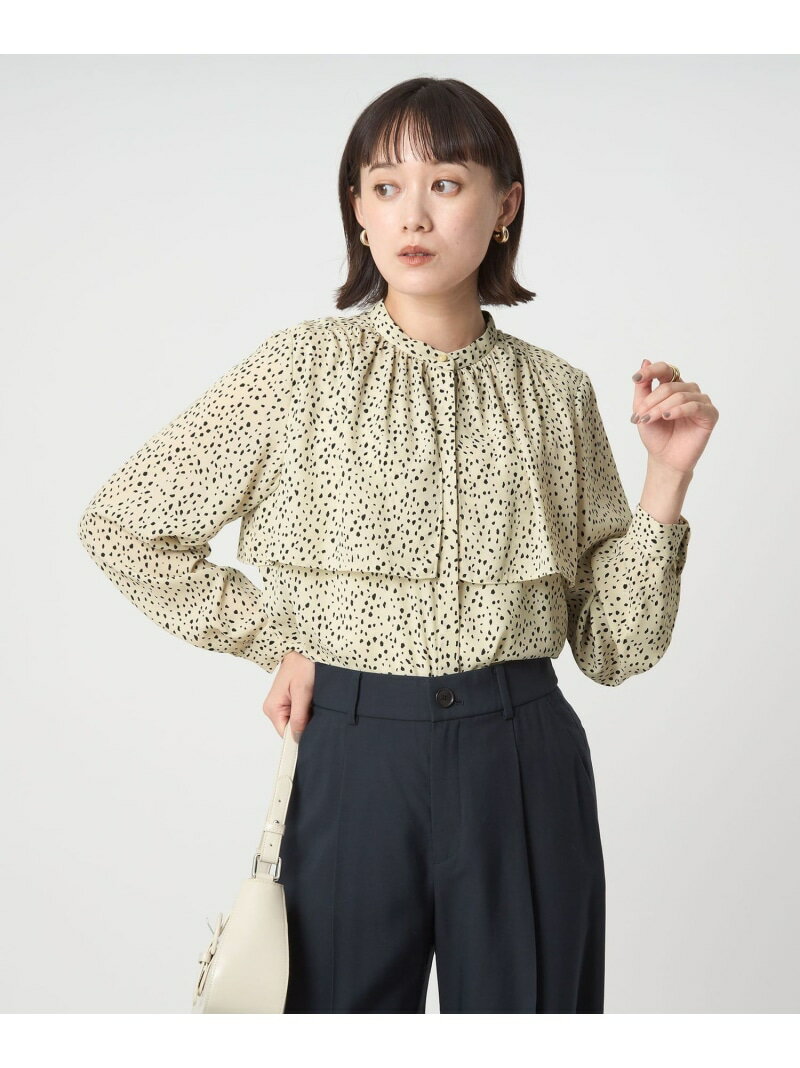 シアー フロント ヨーク ブラウス マシンウォッシャブル UVカット UNITED ARROWS green label relaxing ユナイテッドアローズ グリーンレーベルリラクシング トップス シャツ・ブラウス ブラック ホワイト【送料無料】[Rakuten Fashion]のサムネイル