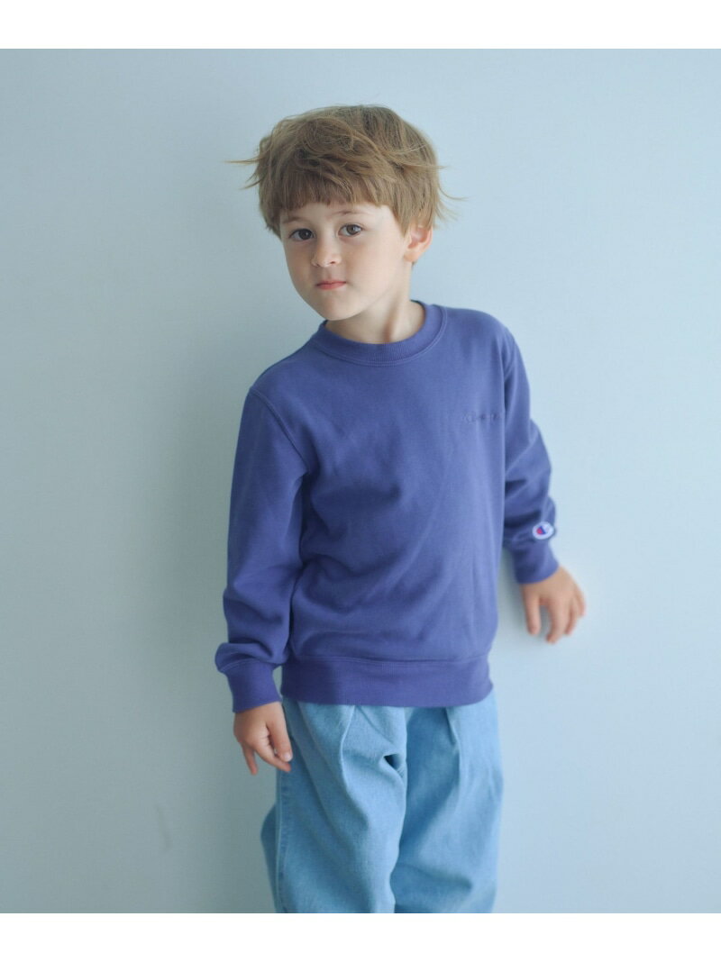 【SALE／10%OFF】＜Champion＞クルーネック スウェット / トレーナー / キッズ 110cm-130cm UNITED ARROWS green label relaxing ユナイテッドアローズ グリーンレーベルリラクシング トップス スウェット・トレーナー ホワイト ネイビー ブラッ【RBA_E】[Rakuten Fashion]のサムネイル