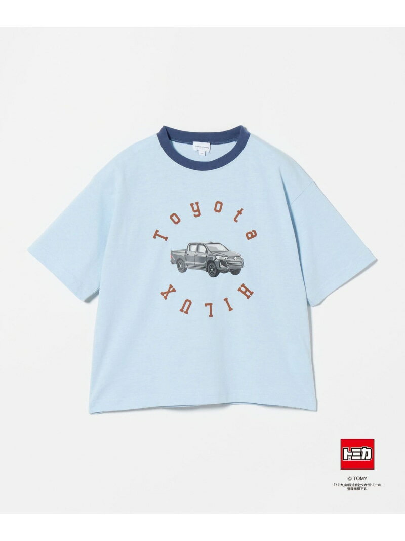 【SALE／40%OFF】【別注】＜TOMICA＞リンガーTシャツ 2 / キッズ 100cm-120cm UNITED ARROWS green label relaxing ユナイテッドアローズ グリーンレーベルリラクシング トップス カットソー・Tシャツ ブルー ホワイト グレー【RBA_E】[Rakuten Fashion]のサムネイル