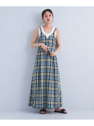 ユナイテッドアローズ 結婚式ワンピース 【別注】＜ELIN＞チェック キャミソール ワンピース UNITED ARROWS green label relaxing ユナイテッドアローズ グリーンレーベルリラクシング ワンピース・ドレス ワンピース ネイビー ブラック【送料無料】[Rakuten Fashion]