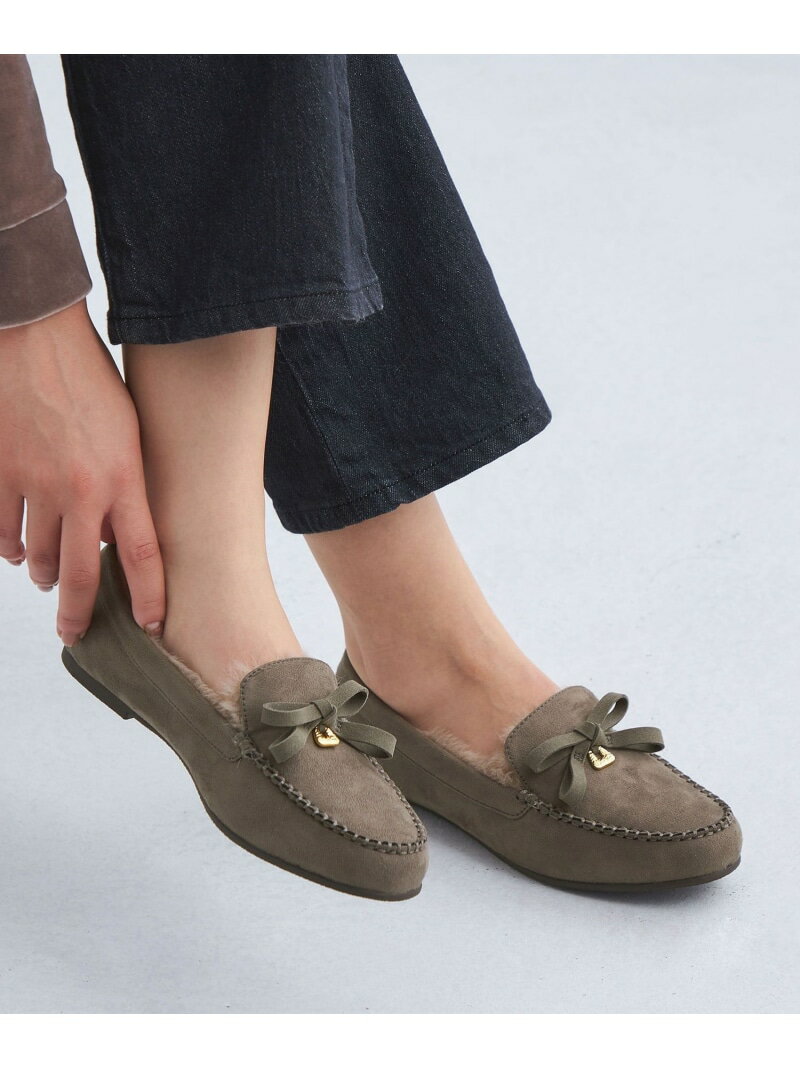 【SALE／50%OFF】【WEB限定】ウォーム リボン モカシン / シューズ UNITED ARROWS green label relaxing ユナイテッドアローズ グリーンレーベルリラクシング シューズ・靴 モカシン・デッキシューズ グレー ブラック【RBA_E】【送料無料】[Rakuten Fashion]のサムネイル