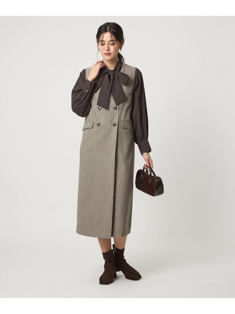 [size SHORTあり]ウールライク ジャンパースカート UNITED ARROWS green label relaxing ユナイテッド..