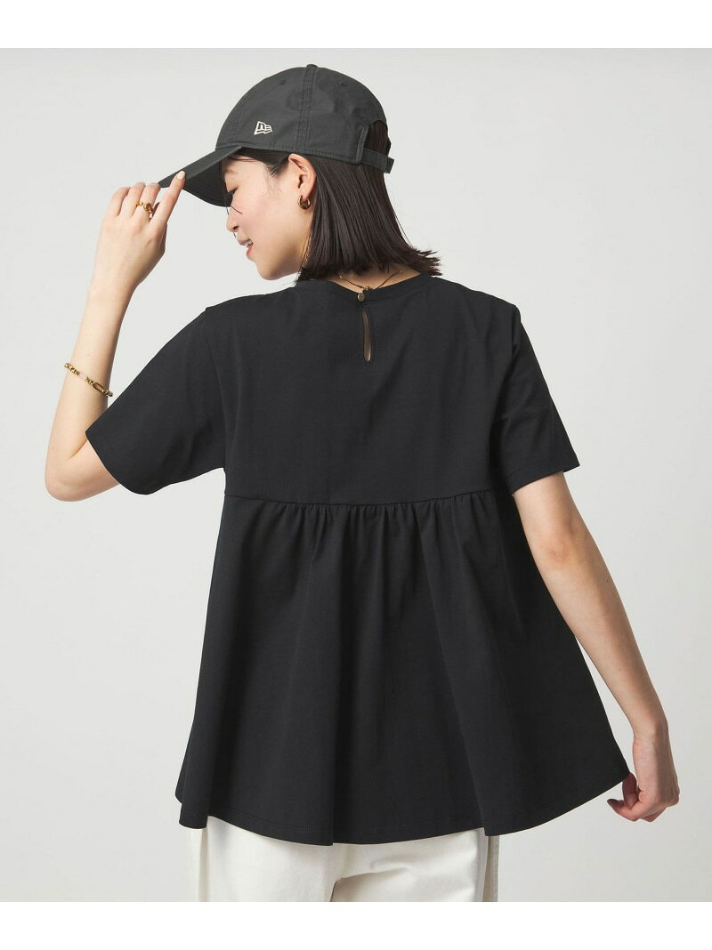 乐天商城 - 【WEB限定】＜at ease＞バック フレア カットソー 接触冷感 UVカット 遮熱 UNITED ARROWS green label relaxing ユナイテッドアローズ グリーンレーベルリラクシング トップス カットソー・Tシャツ ブラック ブルー ホワイト【送料無料】[Rakuten Fashion]
