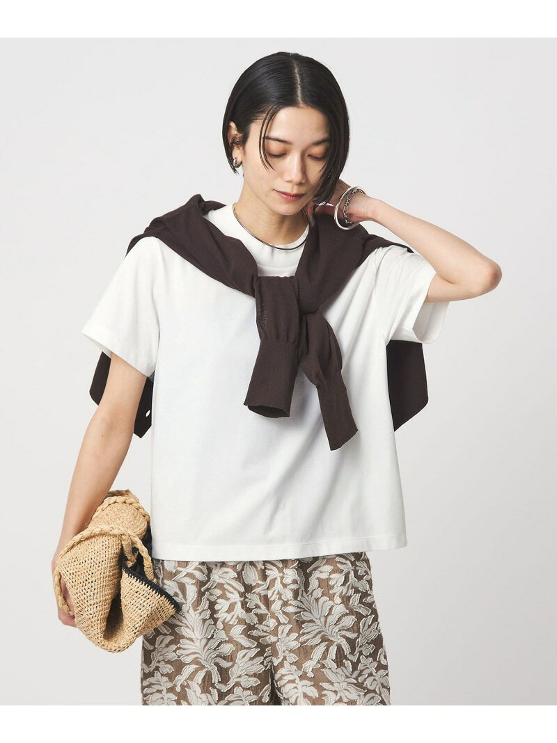 樂天商城 - ＜スタイリスト兵藤千尋さんコラボ＞ワイドネック Tシャツ UVカット UNITED ARROWS green label relaxing ユナイテッドアローズ グリーンレーベルリラクシング トップス カットソー・Tシャツ ホワイト ネイビー ブラック【送料無料】[Rakuten Fashion]
