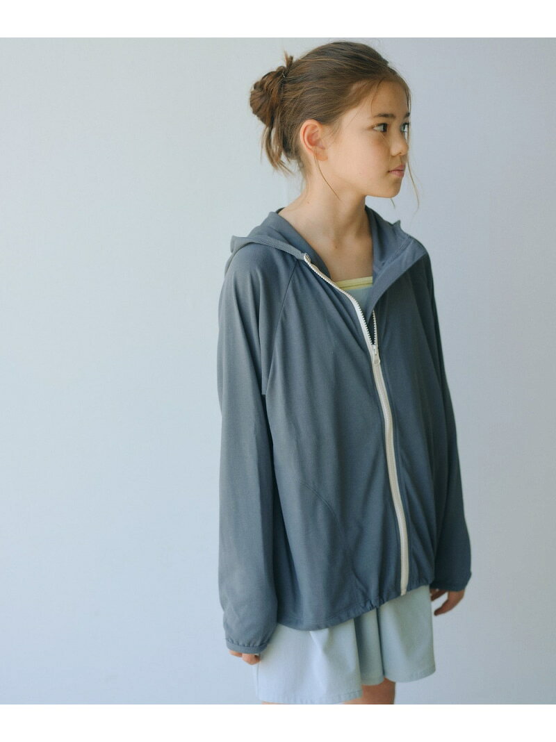 Rakuten - UVパーカー/ キッズ 140cm-150cm UNITED ARROWS green label relaxing ユナイテッドアローズ グリーンレーベルリラクシング トップス パーカー・フーディー グレー グリーン[Rakuten Fashion]