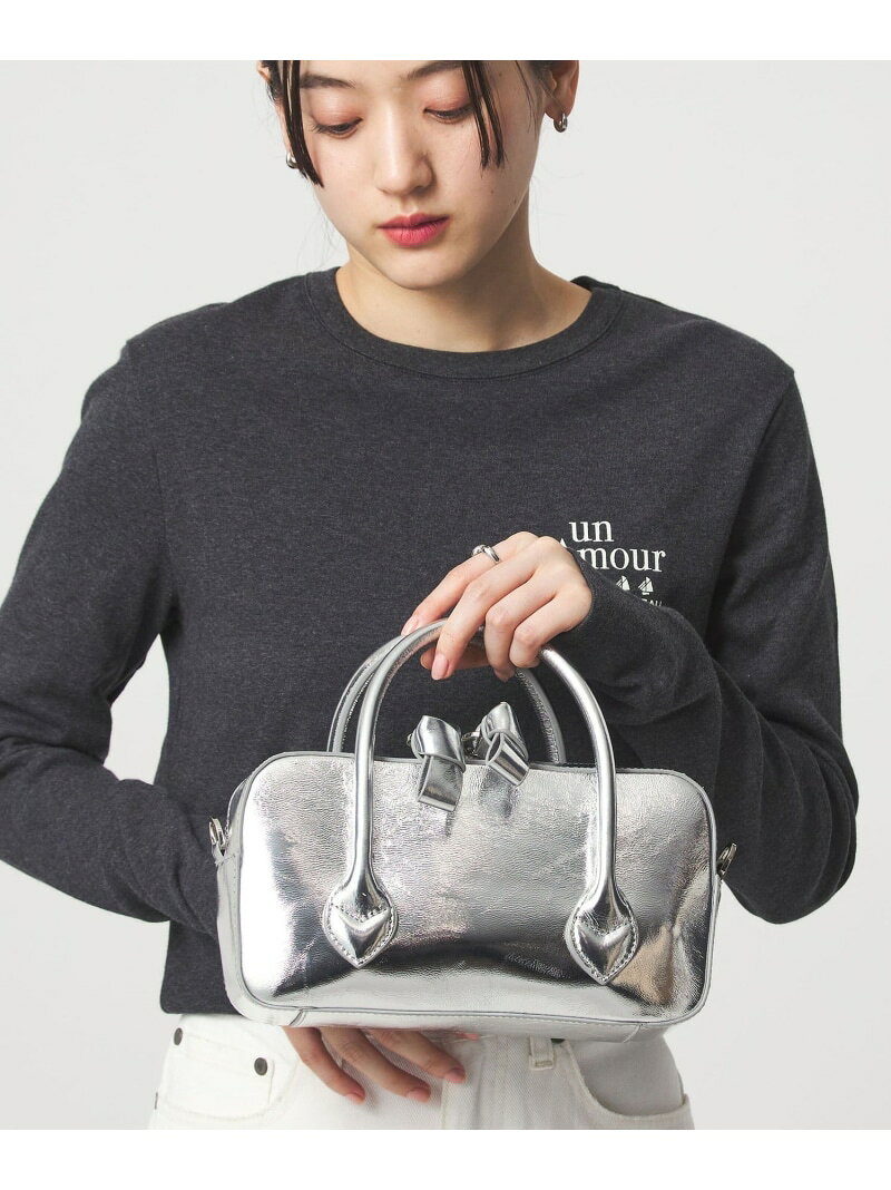 Rakuten - ＜LENK＞ボストンバッグ UNITED ARROWS green label relaxing ユナイテッドアローズ グリーンレーベルリラクシング バッグ ショルダーバッグ シルバー ブラック【送料無料】[Rakuten Fashion]