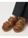 ダブルベルト フェイクファー サンダル UNITED ARROWS green label relaxing ユナイテッドアローズ グリーンレーベルリラクシング...