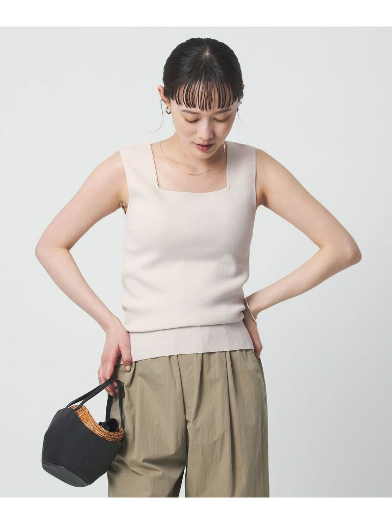 Rakuten - ニット タンクトップ ウォッシャブル UNITED ARROWS green label relaxing ユナイテッドアローズ グリーンレーベルリラクシング トップス ノースリーブ・タンクトップ ブラウン ブラック ホワイト ピンク【送料無料】[Rakuten Fashion]