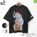 ゴースローキャラバン Tシャツ 2025春夏 go slow caravan 【DOMDOM×GSC】味噌ピーチキンバーガーゾウBIG TEE ビッグシルエット...