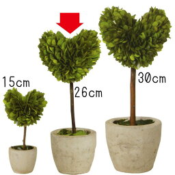 ボックスウッドピアリー 【フェイクグリーン】観葉植物 おしゃれ 天然素材 ハートトピアリー 全高26cm テラコッタ鉢 セイヨウツゲ スドウツゲ ボックスウッド プリザーブドフラワー インテリアグリーン オブジェ ディスプレイ 装飾