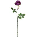 【造花】おしゃれ インテリア ローズ ディープパープル 全長67cm 4本セット 薔薇 バラ ばら 人工観葉植物 アーティフィシャルフラワー 花材 フラワーアレ...