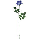 【造花】おしゃれ インテリア ローズ ブルー 全長67cm 4本セット 薔薇 バラ ばら 人工観葉植物 アーティフィシャルフラワー 花材 フラワーアレンジメント...