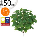 アイビー 屋外用 フェイクグリーン おしゃれ 人気 インテリアグリーン リアル 観葉植物 造花 アートプランツ インテリア 人工観葉植物 人工樹木 葉物 葉材 花材 オブジェ フラワーアレンジメント ディスプレイ 装飾 お庭 バルコニー テラス 屋外にも対応 全長50cm 2本セット