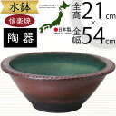 水鉢 大型 おしゃれ 人気 おすすめ 信楽焼 陶器製 器 鉢 国産品 日本製 ビオトープ ハイドロカルチャー 水生植物 花 緑 園芸 観葉植物 睡蓮鉢 スイレン...