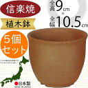 植木鉢 おしゃれ 人気 おすすめ プランター 小型 小さい 小さめ 信楽焼 国産品 日本製 陶器製 和風 インテリア 焼き物 やきもの 器 ポット 寄せ植え 園芸 ミニ観葉 ガーデニング 観葉植物 インテリアグリーン しがらきやき お洒落 ギフト 贈り物 可愛い 胴丸 3.5号 5個セット
