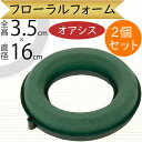 オアシス スポンジ 吸水 給水 人気 おすすめ 生花用 フォーム リース 丸い 丸形 丸型 円型 円形 輪型 輪形 リング 15cm フローラルフォーム 生花 ...