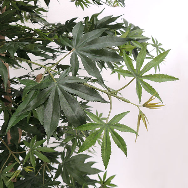 人工観葉植物・全高1.2m・青モミジ(カエデ/もみじ/山もみじ)(人工樹木/造花/花材/リーフ/葉材)(インテリアグリーン/フェイクグリーン/オブジェ)(ディスプレイ/ディスプレー/装飾)(和風/四季/春/夏/空間演出)