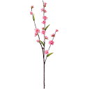 【造花】おしゃれ インテリア 桃 全長67cm 3本セット モモ 花もも ピーチ 人工観葉植物 アーティフィシャルフラワー