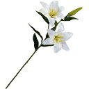 【造花】おしゃれ インテリア カサブランカ 全長87cm 2本セット 百合 ユリ ゆり 人工観葉植物 アーティフィシャルフラワー 花材 フラワーアレンジメント ...