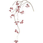 【造花】おしゃれ インテリア サンキライ レッド 全長90cm 2本セット 猿獲茨 サルトリイバラ 実もの 果実 木の実 人工観葉植物 アーティフィシャルフラワー 花材 フラワーアレンジメント ディスプレイ ディスプレー 装飾