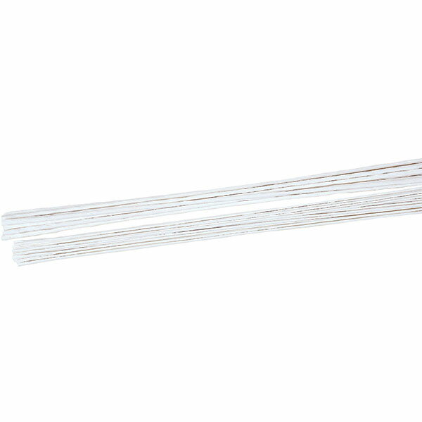 リースクラフトワイヤー太 #15 ホワイト 全長100cm×直径7mm 2束セット 1束20本×2束セット 資材 花材 道具 手芸用品 ワイヤリング