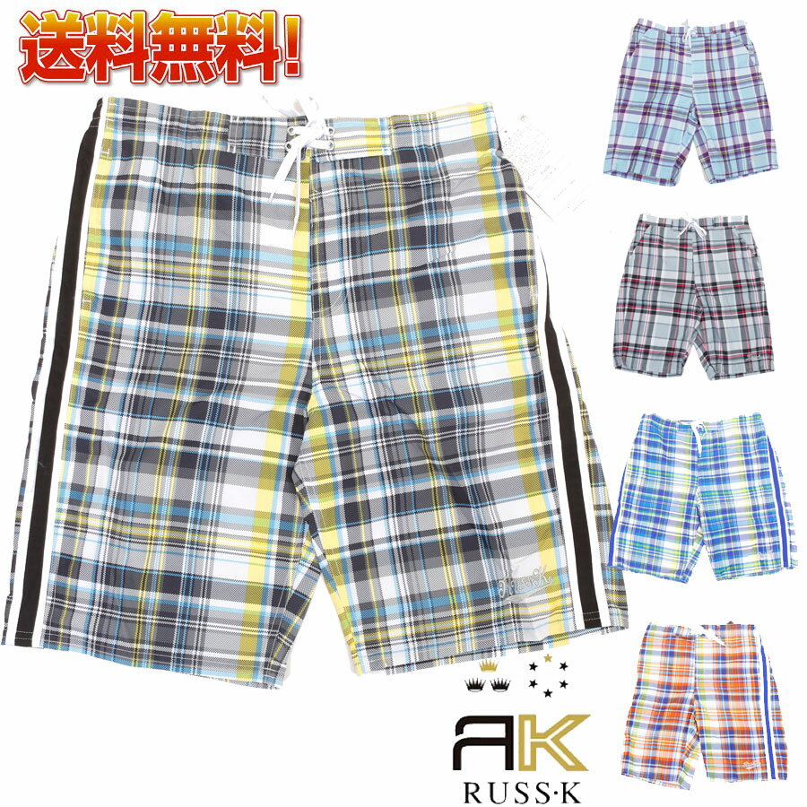 russkサーフパンツメンズ水着海パンハーフパンツサーフスイムパンツトランクスメンズ人気ブランドラス..