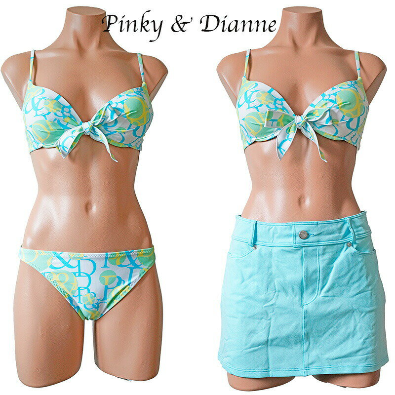 再入荷なし！売り切り数量〜ブランド水着人気pinky&dianneピンキー＆ダイアンコミック柄大人ホルターネ..