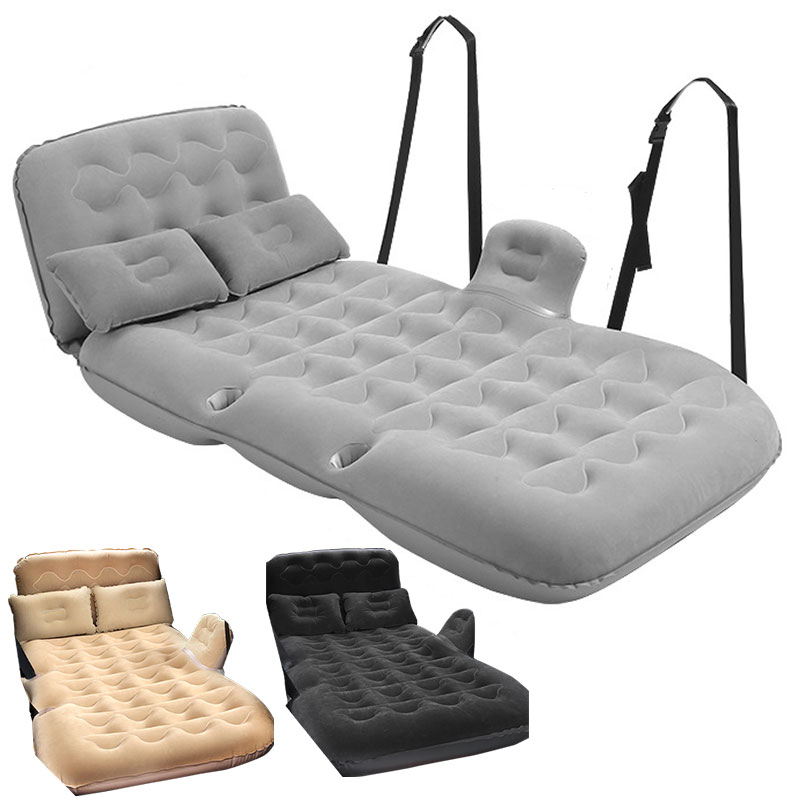 車載エアーマットエアーベッド車中泊後部座席車用ベッド自動ポンプ内蔵マットレスエアーピロー2個付き..