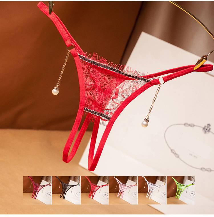 セクシーショーツオープンクロッチ穴あきショーツ股割れパールビーズ付きオープンショーツTバックショーツセクシーランジェリーレディース下着スタンダード女性用パンティパンツインナータンガキュート婦人下着花柄紐ひもエロ透け過激勝負下着