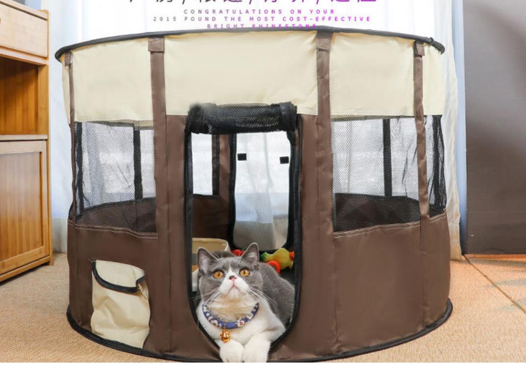 S子犬猫ペットアクセサリー折りたたみサークルおしゃれ洗えるプレイサークル犬猫兼用猫の分娩室便利な..