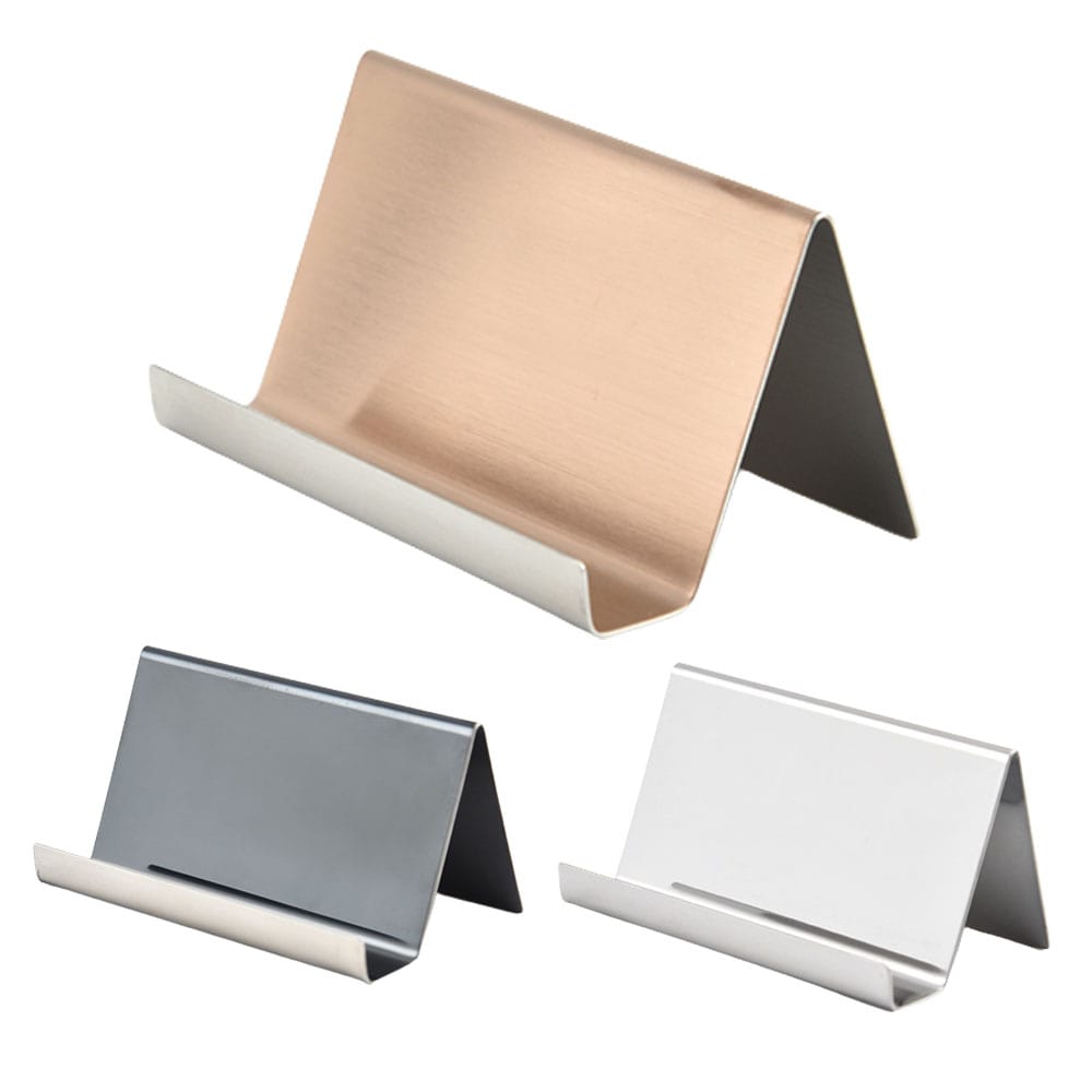 名刺卓上カードスタンドステンレス鏡面ミラー光沢収納名刺立て名刺置きショップカードシルバースマホタ..