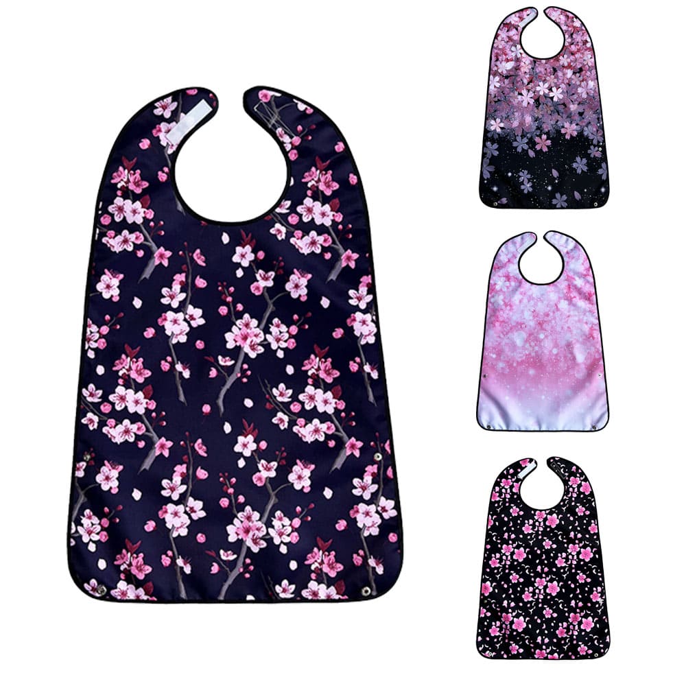 介護食事エプロン撥水和柄高齢者おしゃれはっ水ポケット付き老人介護用よだれかけ大きいサイズ送料無料