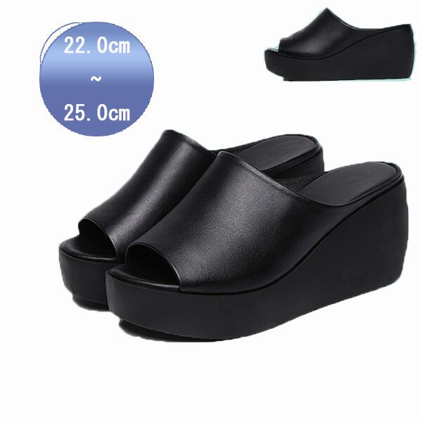 ミュールolさんの心を虜にしたオフィスサンダル軽量ウェッジ厚底サンダル前あきデスクワーク脚長オシャ..