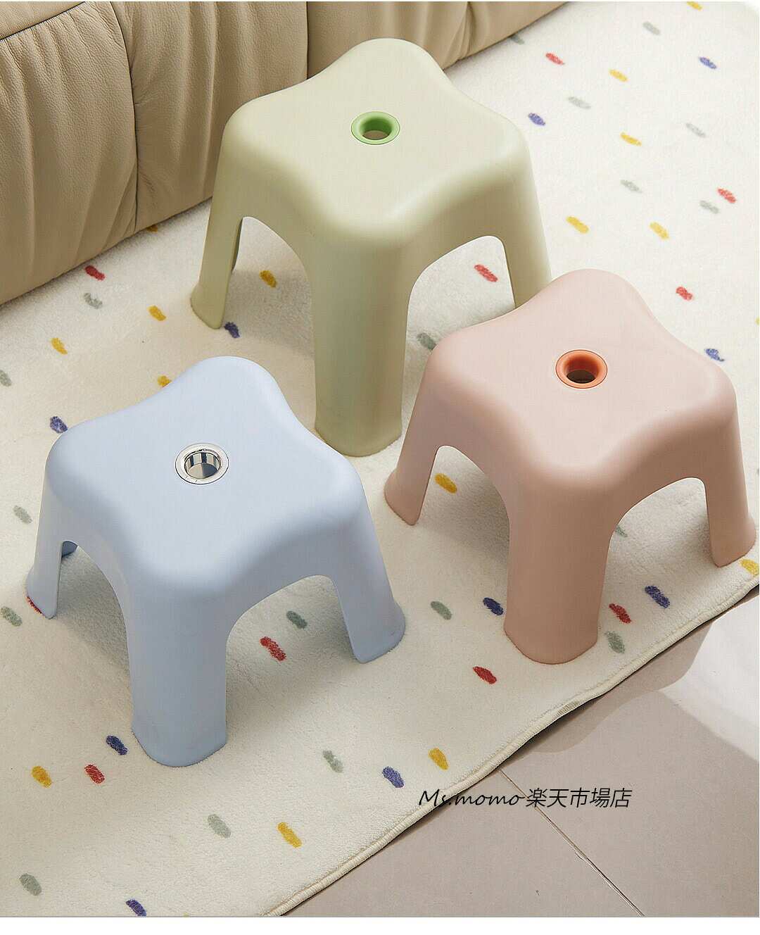 子供用椅子ロースツール小さい椅子キッズローチェアスツール子供椅子イスプラスチック浴室シャワー椅子足置き踏み台ミニスツールオットマン玄関椅子かわいいいす子供部屋小さい北欧風モダンシンプルおしゃれ滑り止めインテリア送料無料 [3]
