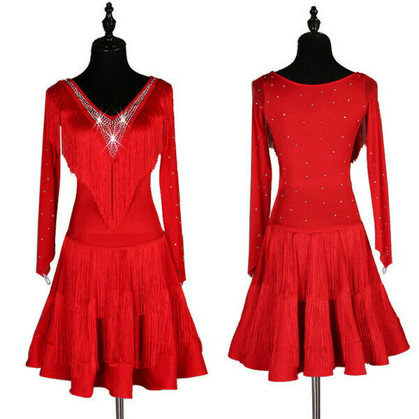 ラテンドレスレディース社交ダンス衣装ワンピースチャチャチャサルサルンバタンゴ競技用練習用ステージ発表 ...