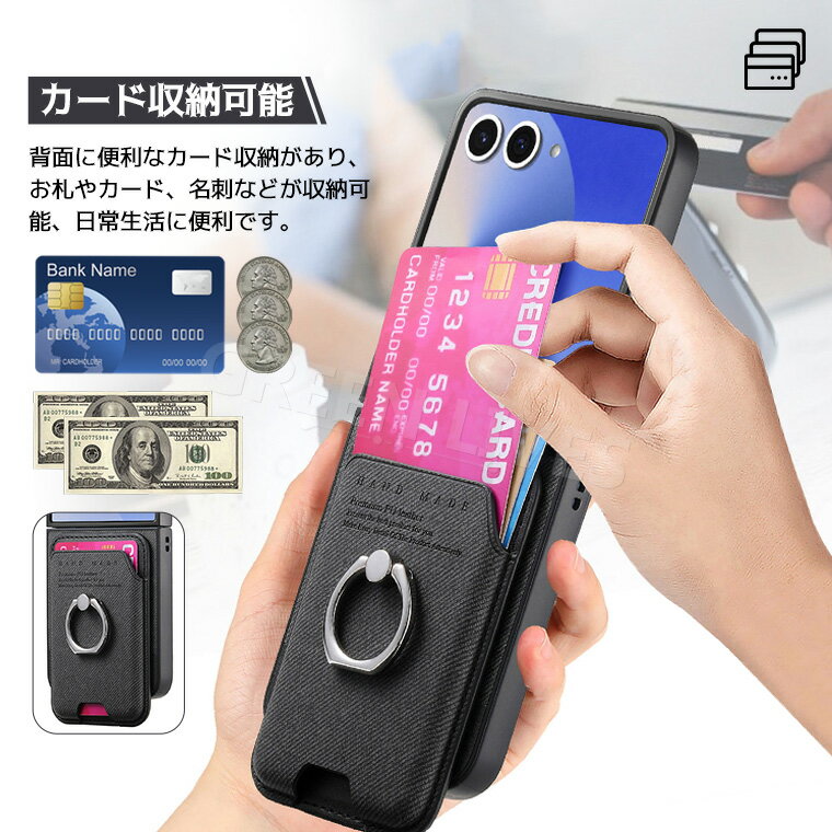 Samsung Galaxy Z Flip7 ケース リング付き カードケース Galaxy Z Flip6 スマホケース Flip 7 6 ケース Magsafe 薄型 軽量 Galaxy Z Flip7 SC-55F カバー 耐衝撃 オシャレ かわいい カード収納 スタンド 人気 ギャラクシー Z Flip6 5G SC-55E 背面カバー 分離式