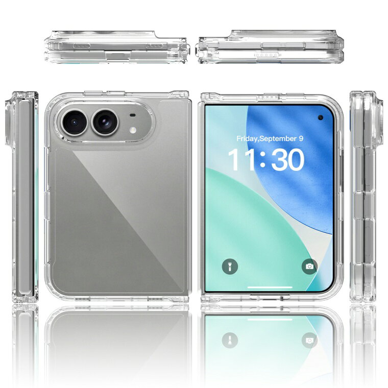 iPhone Fold ケース 耐衝撃 iPhone Fold カバー クリア 透明 薄型 軽量 かわいい iPhone Fold カバー アイフォン フォールド スマホケース 背面カバー 可愛い オシャレ iPhone Foldケース　iPhoneFold カバー iPhoneFold 透明ケース クリアケース