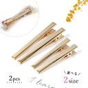 【ヘアーアクセサリー】シリコン型対応ヘアクリップ ストレート 2個 ヘアピン 髪留め ヤットコピン ヘアクリップ制作 シンプル レフィル レジン 材料 手芸 き...