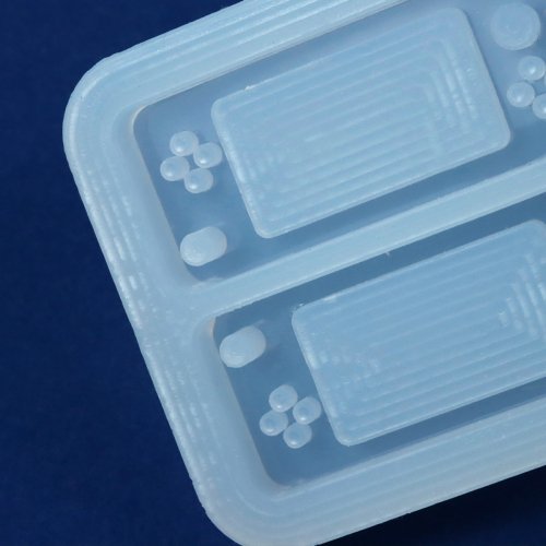 【シリコン型・モールド】ミニゲーム機のカシャカシャ シリコンモールド レジン型 UVレジン シェイカーモールド スイッチ 3D 手芸 カシャカシャ中身が動く GK 3