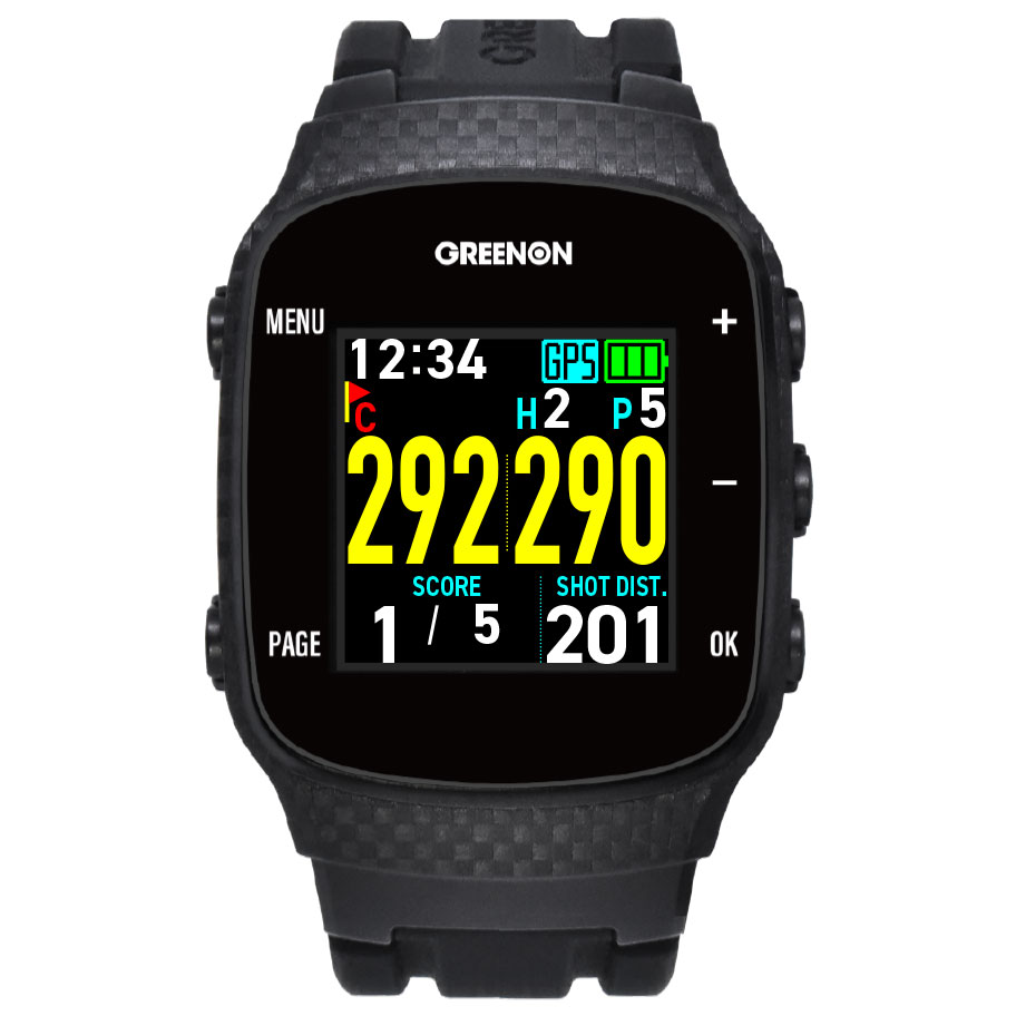 GPS ゴルフナビ 腕時計型 GreenOn『THE GOLF WATCH GN101』グリーンオン『ザ・ゴルフウォッチ GN101』腕時計 GPSキャディー ゴルフ 距離計