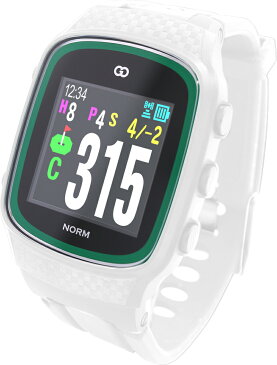 みちびきL1S対応で誤差1mの高精度GPSゴルフナビ GreenOn『THE GOLF WATCH NORM』（グリーンオン『ザ・ゴルフウォッチ ノルム』）[腕時計型][GPSキャディー][GPS][ナビ][スマホ連動][高精度][距離計][楽天]