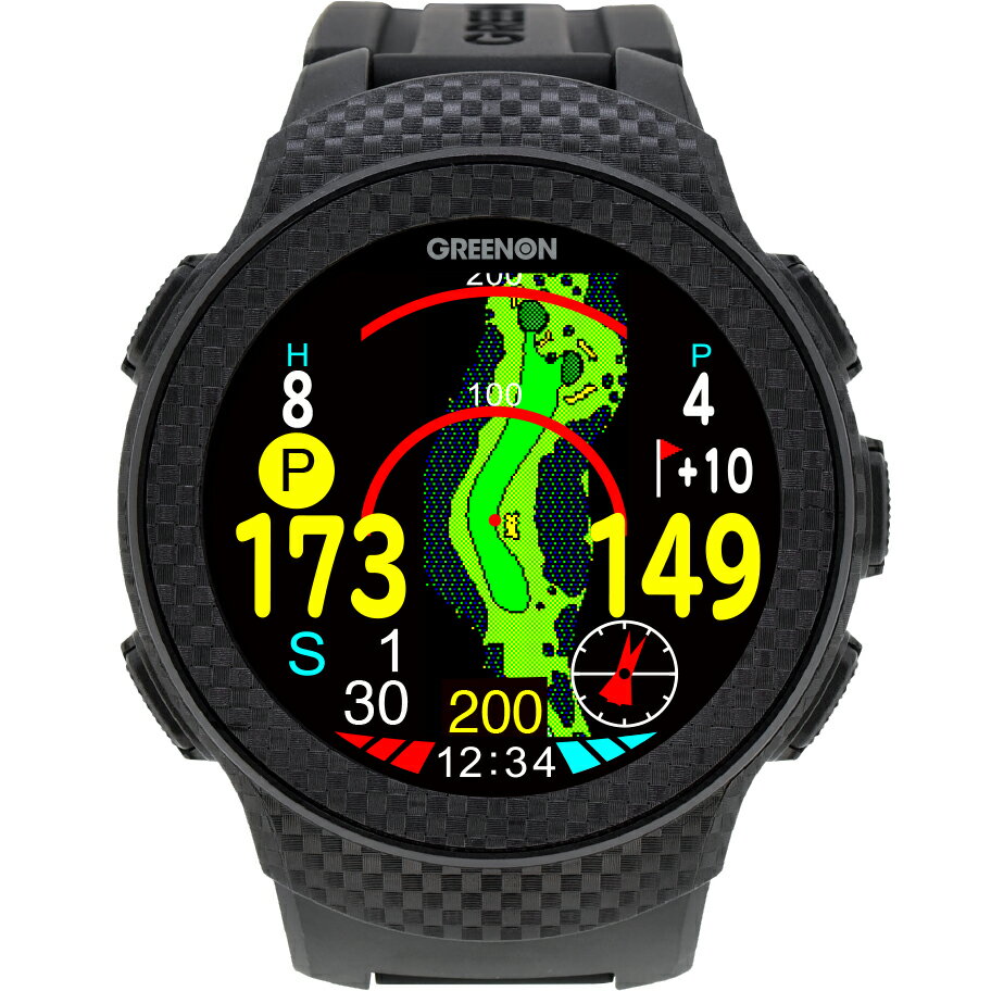 【メーカー直営・送料代引無料】（売り切れ御免！アウトレット品）オールインワン画面搭載、GPSゴルフナビの最高峰 GreenOn『THE GOLF WATCH A1-II』（グリーンオン『ザ・ゴルフウォッチ A1(エーワン)-II』）[腕時計型][GPSキャディー][スマホ連動][高低差][距離計]