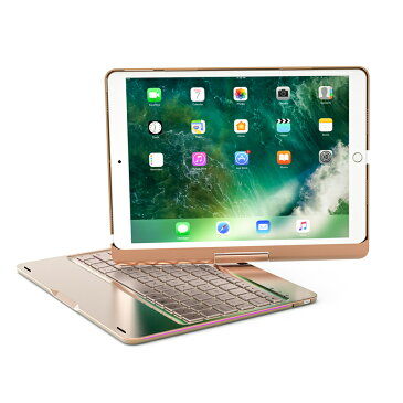 iPad 9.7インチ カバー ワイヤレスキーボード Bluetooth キーボード ケース iPad9.7 2018 ケース ipad 9.7 2017 ケース iPad Pro 10.5 ケース iPad Pro 9.7 iPad Air2 ケース iPadAir iPad Air 360度回転 色変更可能 PCカバー ipadキーボード 超薄 LED