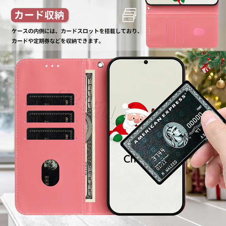 Nothing Phone3a ケース 手帳型 Nothing Phone 3 ケース おしゃれ Nothing CMF Phone 2 Pro ケース 耐衝撃 Nothing Phone3a カバー 手帳 財布 ストラップ付き Phone (3a) (3) ケース 背面カバー クリスマス 韓国 可愛い オシャレ カード収納 スタンド機能 通勤